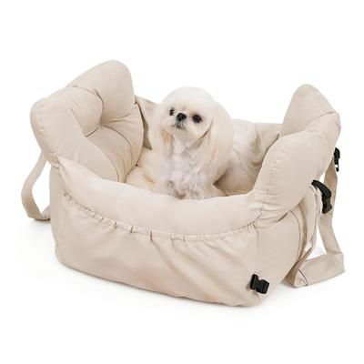 IPetAura Haustier-Autositzbox für kleine Hunde zur Verhinderung von Hunden, die vom Autositz springen (Bis zu 12 kg), Wasserdicht, Waschbar, Aus,