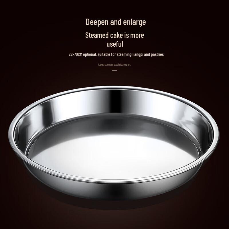 Lijia Kitchenware 30cm Round Stainless Steel Serving Plate