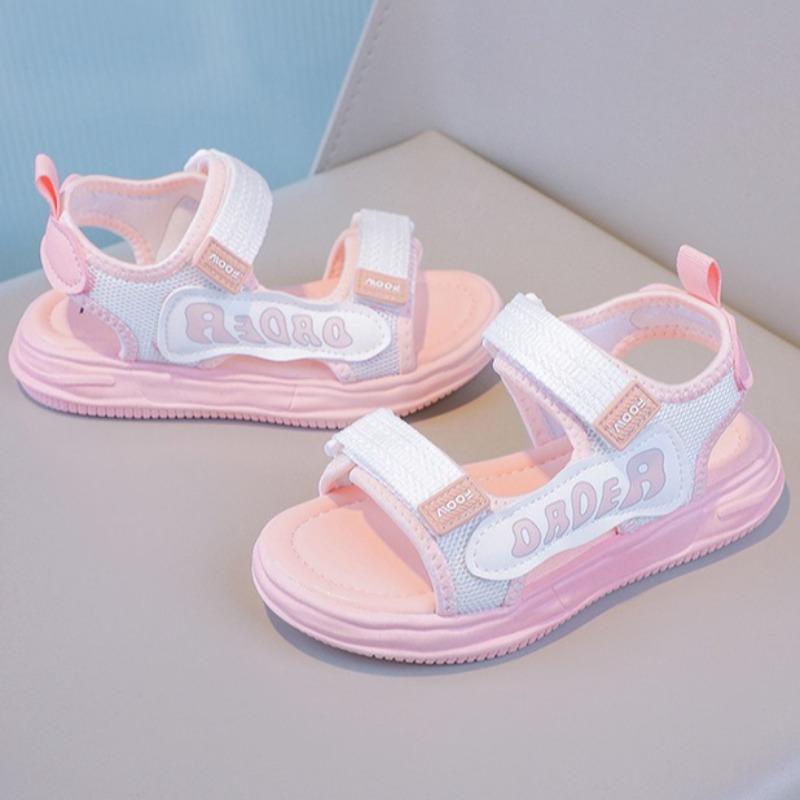 Summer Open Toe Soft Sole Girls Sports Princess Sandals Casual Student Kids Beach Shoes