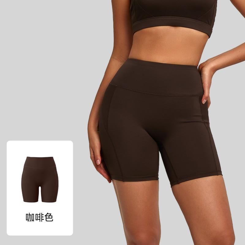 High-Waisted Seamless Yoga Shorts Women 5/8 Length Compression Leggings Breathable Stretch Workout Pants