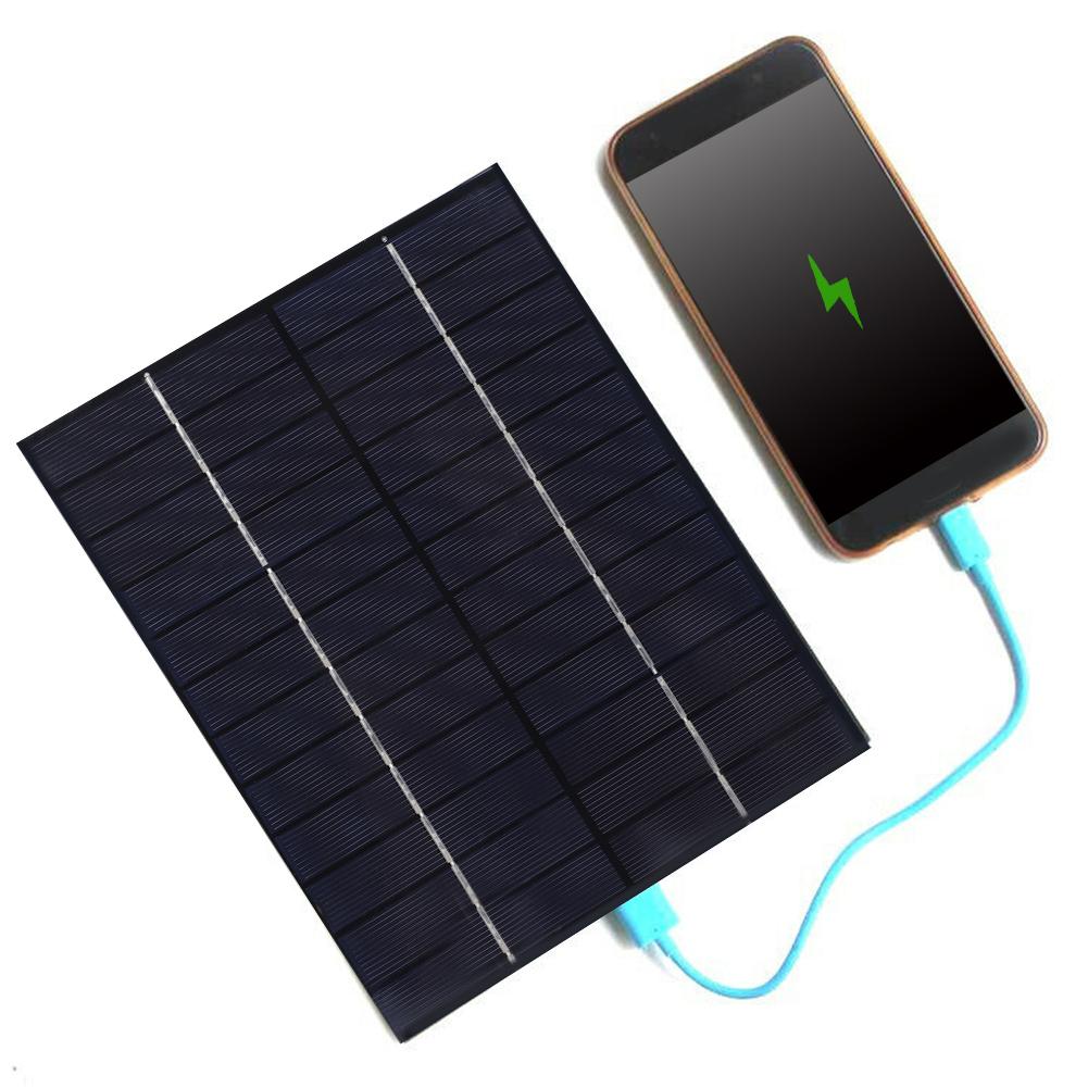 6,5 W 12 V 5 V Tragbares Solarmodul für Handy-Solarenergie-Batteriestrom-Autoladegerät