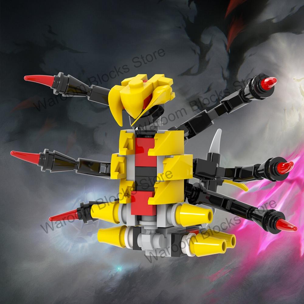 MOOXI MOC Ash Monster Cute Anime Games Compatible Figures Building Blocks Adults Toys For Children Friends Gift Bricks Cheap DIY
