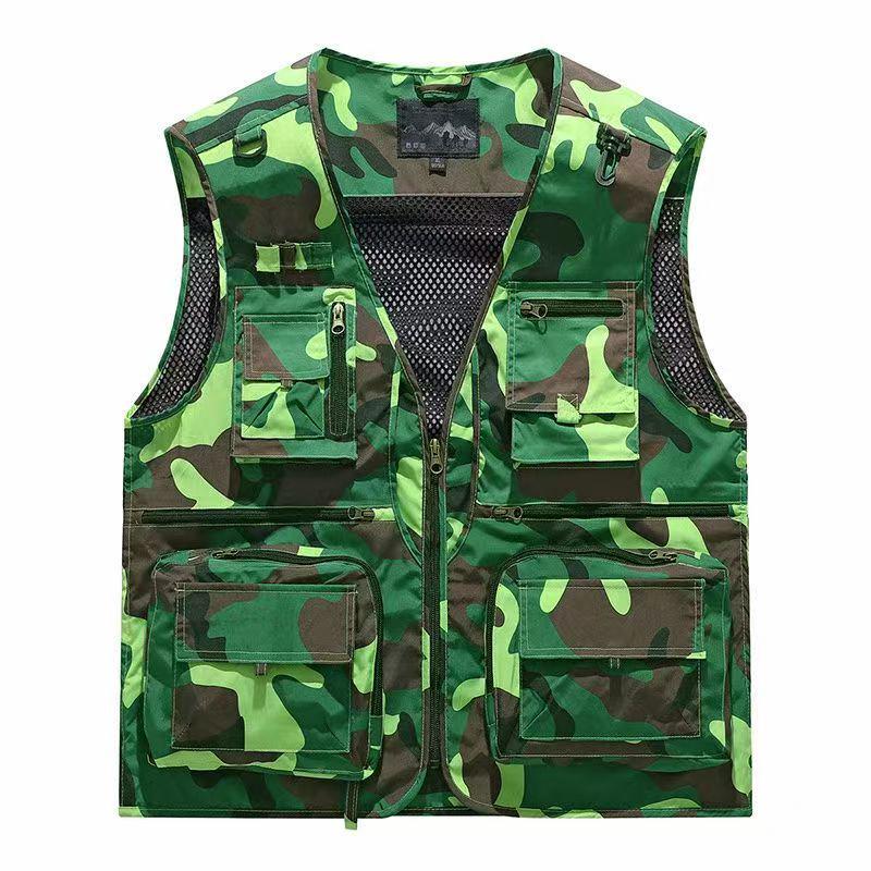 Men's Quick-Dry Multi-Pocket Mesh Vest for Fishing & Photography - Spring/Autumn