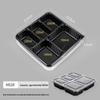 HANDUNYOU 1500ml Disposable 5-Compartment Lunch Box with Lid