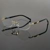 Fashionable Frameless Oval Shaped Fashion Glasses for Men and Women Suitable for Casual Wear and Daily Activities