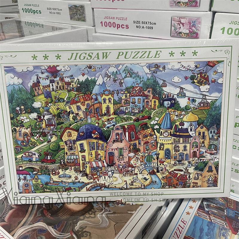 1000 stukjes Black Hell Legpuzzel Puur Zwart creatief doe-het-zelf puzzel Creativiteit Stel je speelgoed voor Magische puzzels geduld speelgoed