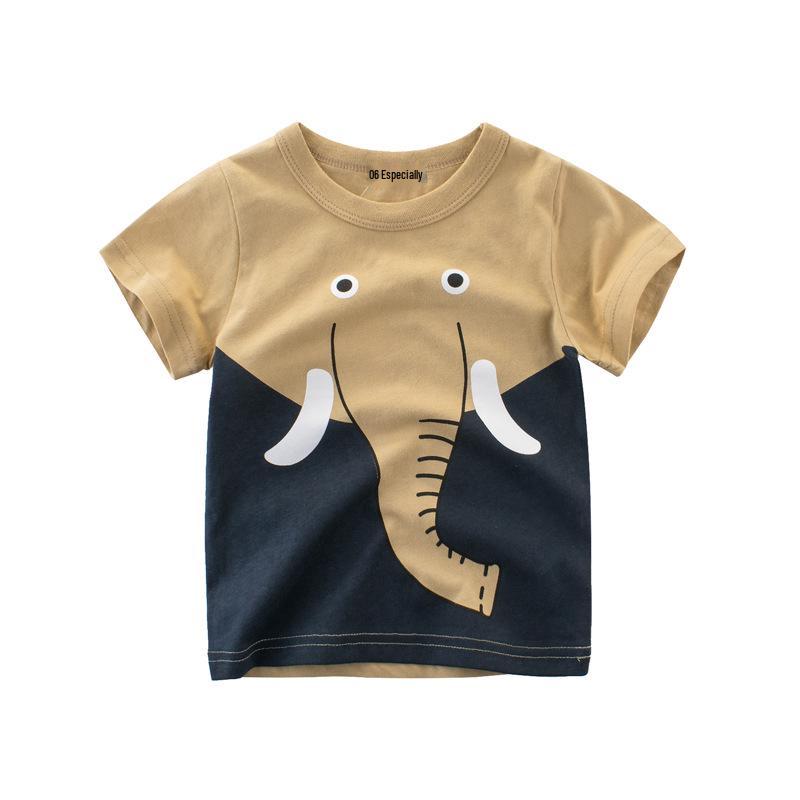 2024 Summer Kids Korean Style Cartoon T-Shirt - Short Sleeve for Boys 110 cm