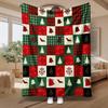 Halloween Patchwork Print Flannel Blanket Lightweight All-Season Travel Camping Office Living Room