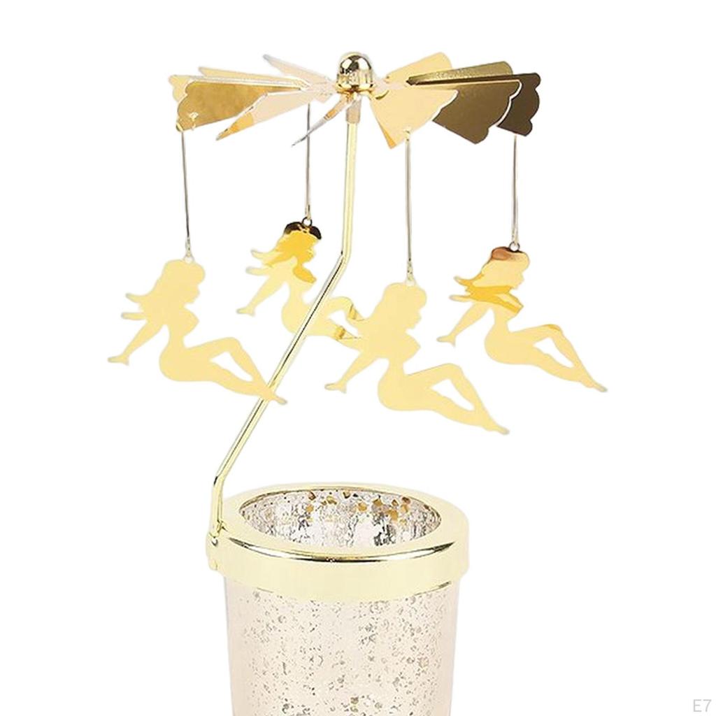 Candle Holder Tea Light Rotating Candlestick Stand for Christmas Dinning Room Centerpieces
