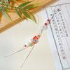 Handmade Lucky Gourd Charm Acrylic Bead Keychain for Phone Comfortable Braided Cord Key Chain Women Bag Decorations