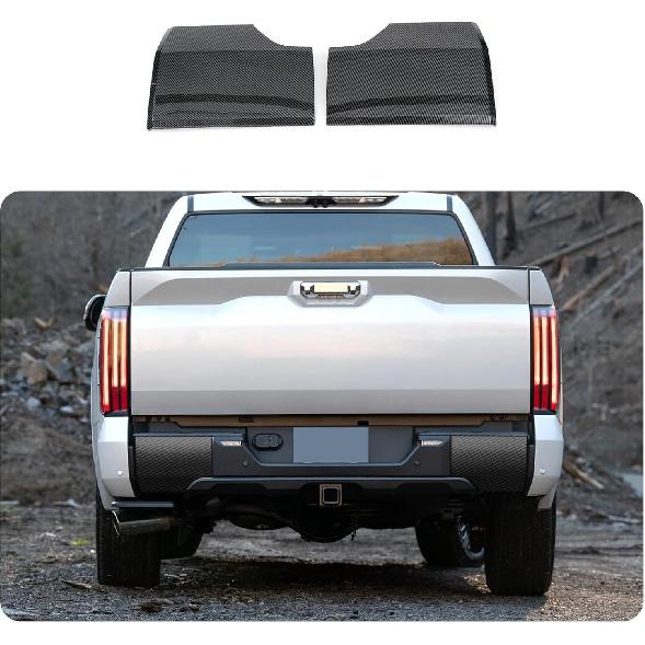 Autozubehör Passend für Toyota Tundra 2025 2024 2023 2022 Heckstoßstangen-Schutz Ecken-Schutz Seitenstoßstangen-Abdeckung Zierleiste (Glänzend schwarz) 2 Stück ABS