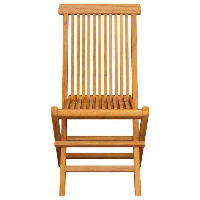 Chaises de jardin avec coussins - VIDAXL - Bois de teck - Anthracite - 4 pcs