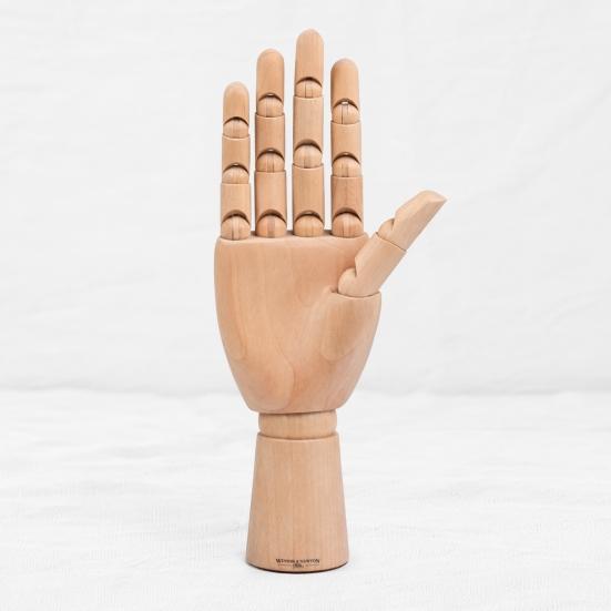 Wooden Manikin, Flexible Body Joints Human Figure Puppet Ornament, Poseable Articulated Hand Model for Sketching Drawing Painting Supplies