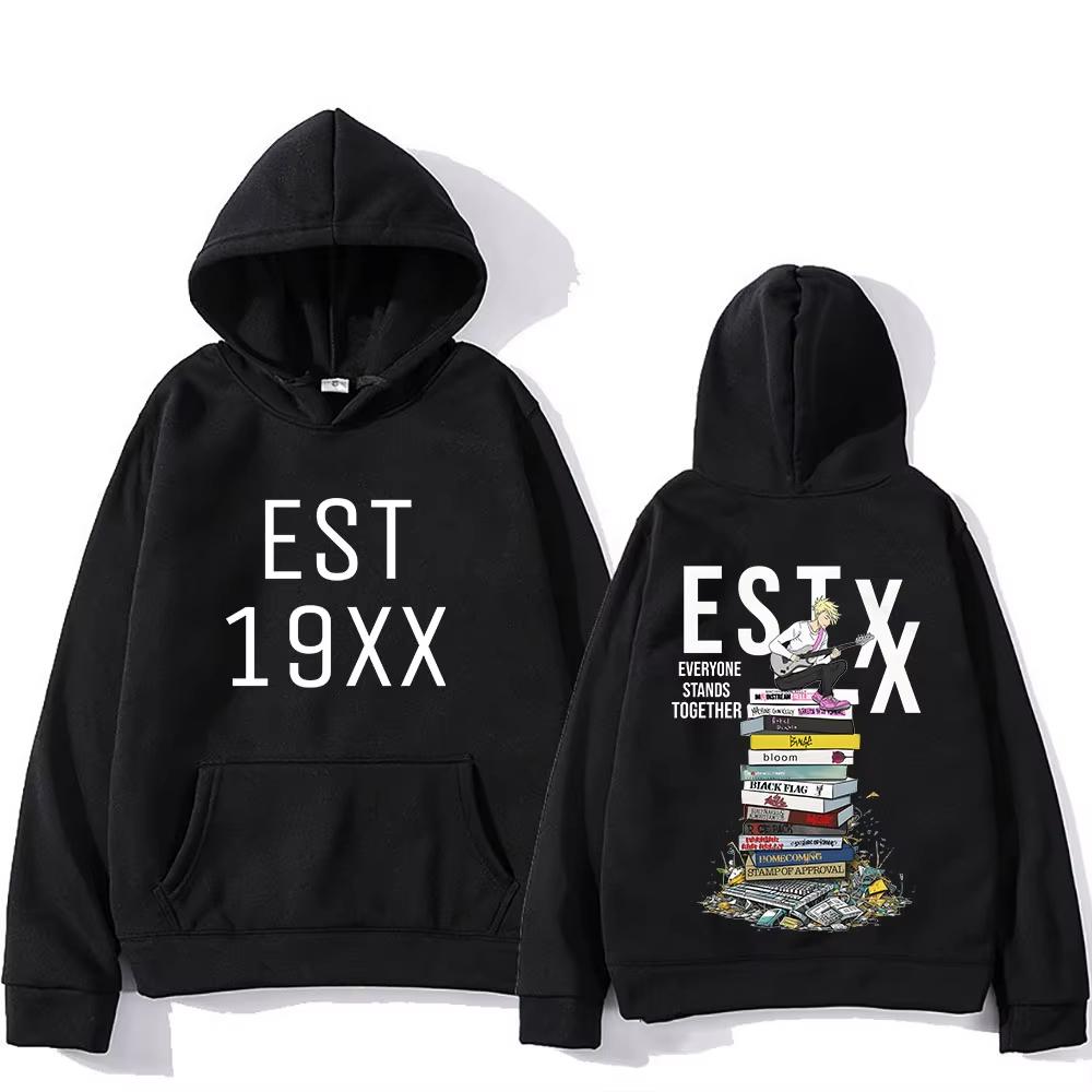 Mgk Hip Hop Men's hoodie with printed patterns on the back comfortable Gothic hoodie Korean-style Clothing for Men
