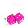 Fuzzy Dice Dice Plush Car Rear Mirror Decoration Hanging Dice Car Rear View Mirror