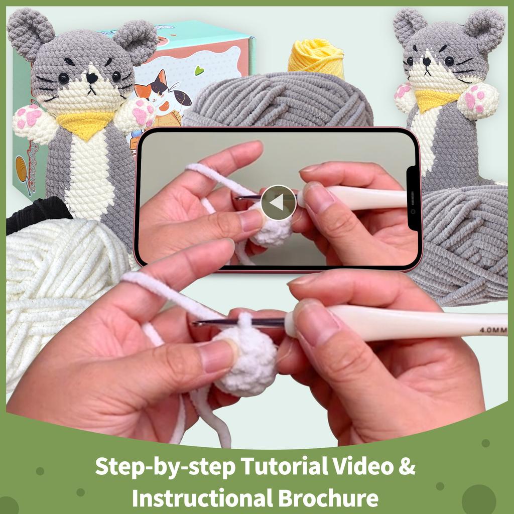Crochet Material Package Diy Cute Conspicuous Cat Doll Ornament
