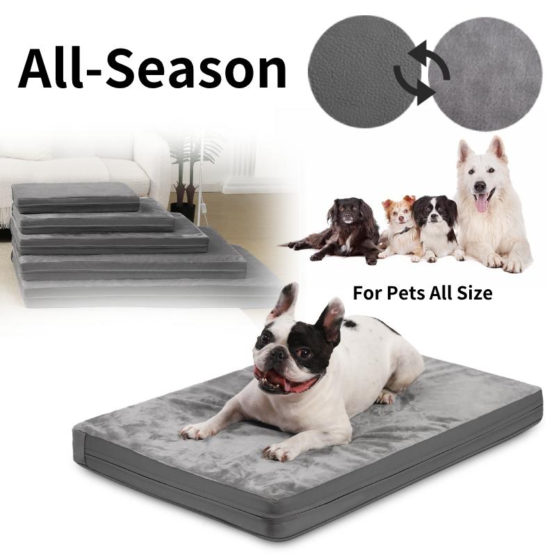 Large Extra Dog Pet Bed Washable Sponge Orthopedic Crate Zip Flat Mattress