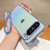 KEYSION Gradient Colorful Phone Case for Google Pixel 10 Pro XL 9 Pro 9A 8A Soft TPU Shockproof Back Cover With Crystal Bracelet