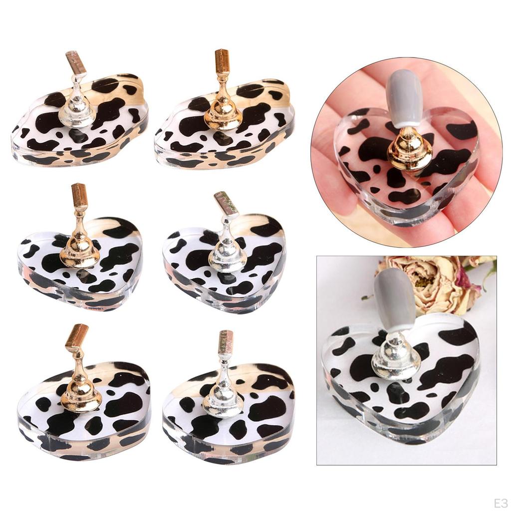 , Acrylic, Nail Display Stands, Holder Transparent DIY, Manicure Tool Cute Base for Salon