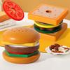 Dřevěné třídicí a skládací hračky na sendviče a burgery, simulované kuchyňské hračky, Montessori hračka hamburger pro děti, předškolní vzdělávání