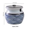 Japanese Style Hand-Painted Ceramic Condiment Jar