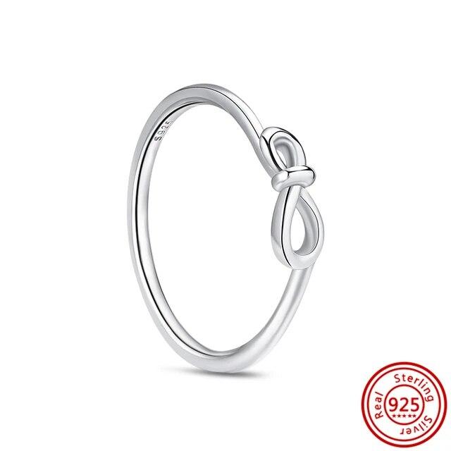 925 Sterling Silver Rings Feather Heart Pavé Sparkling CZ Round Lucky Rings for Women Charms Jewelry