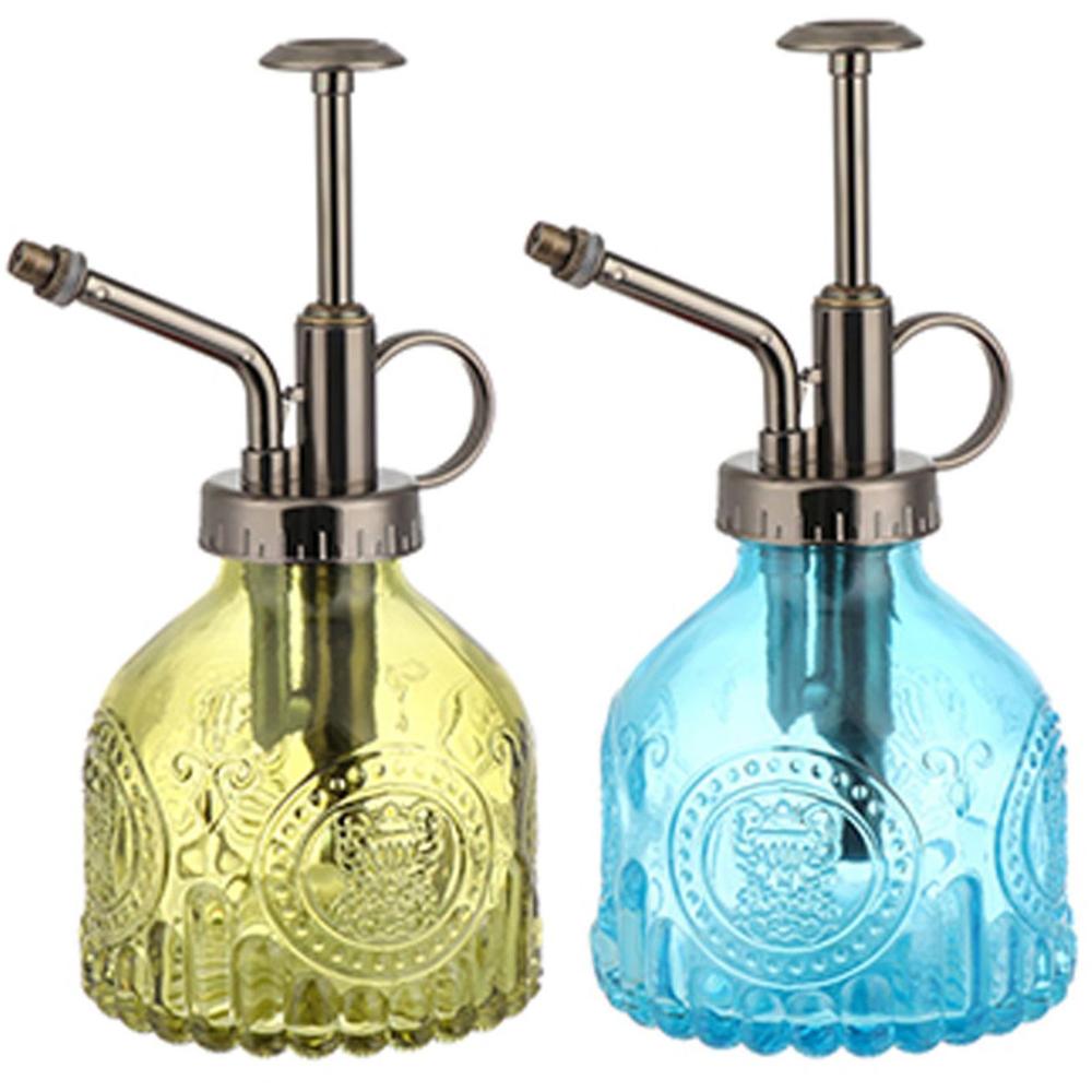 

2PCS Push Fine Mist Pump Gardening Tool Watering Can Water Sprayer Spray Bottle