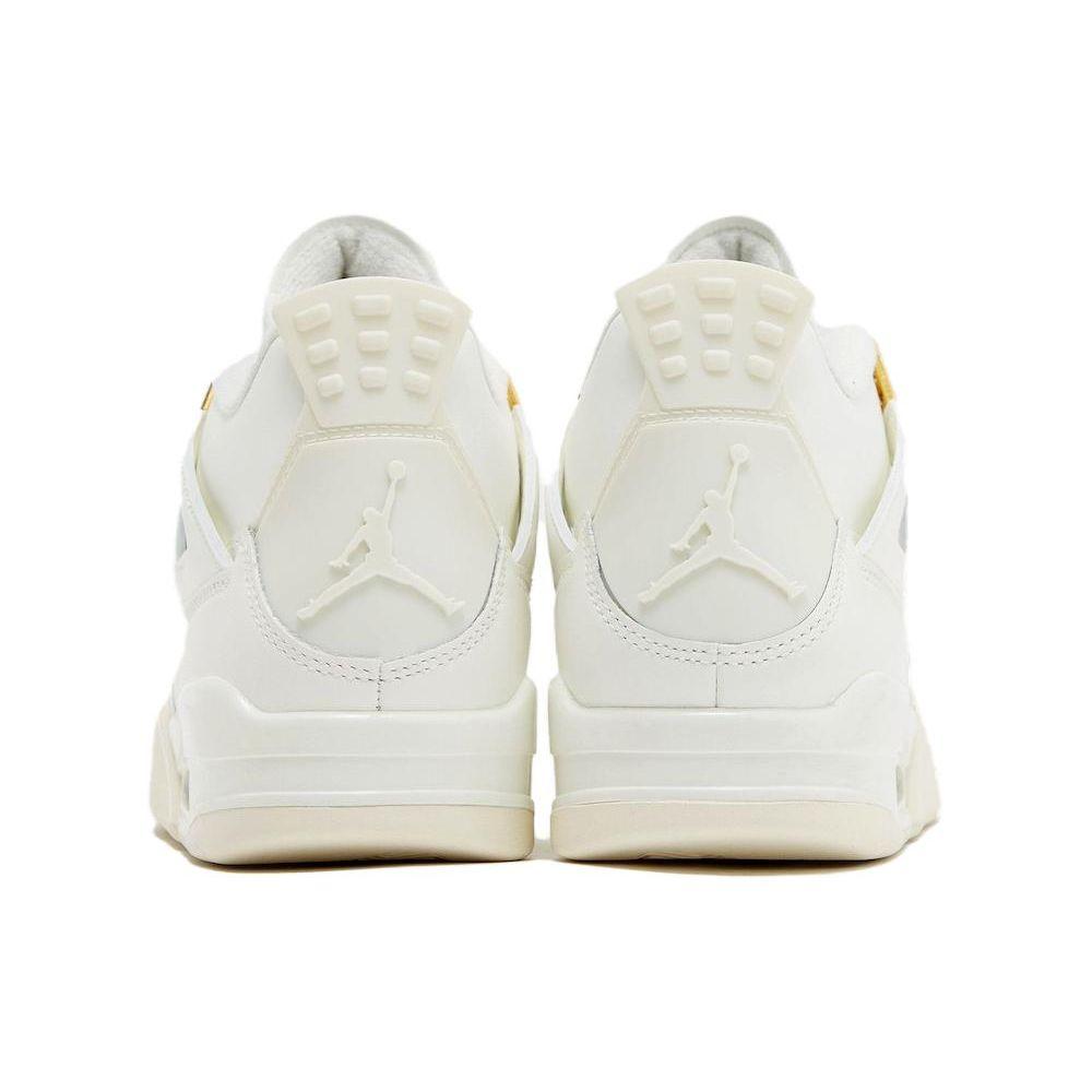 Air Jordan 4 Retro Metallic Gold Moteriški sportbačiai Kreminiai Buriniai Juodi AQ9129-170