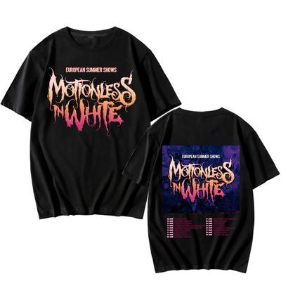 Motionless In White Band T-shirts Motionless In White Tour 2025 Fashion Tees Short Sleeve Unisex Cotton Clothing Classic Tops