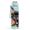 1PC French Bulldog Rose Flower Print 750ml Color Plastic Sports Water Bottle Leakproof Flip Straw Lid Suitable for Sports Office Home Use