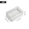 Butter Box Cheese Storage Box PP White 16.5*9.5*5cm Butter Cut Cheese Refrigerator Designed With An Inner Ridge
