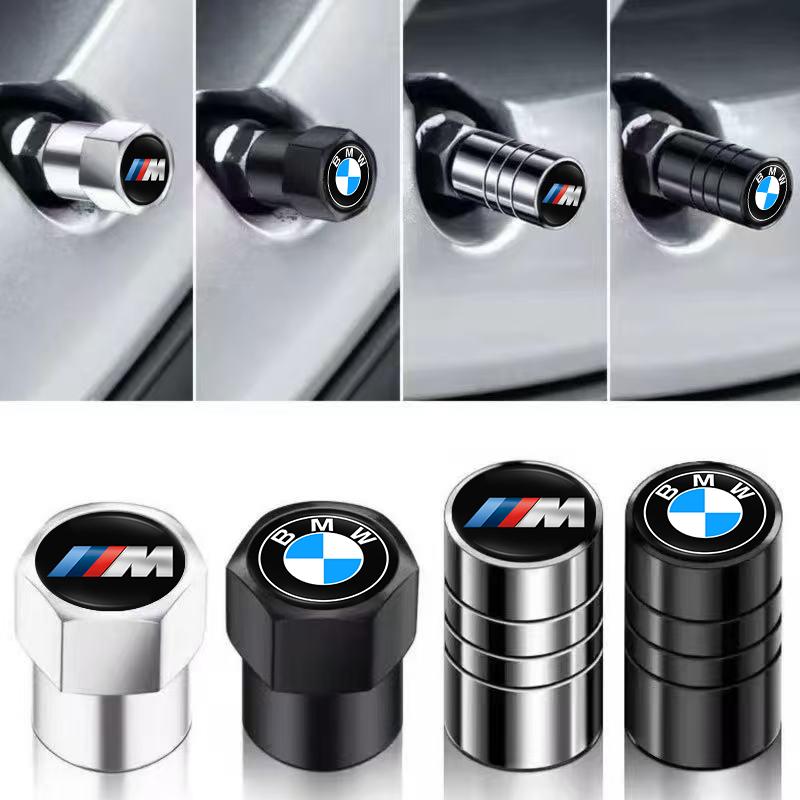 BBIZ5 4Pcs Car Wheel Tire Air Valve Caps Stem Cover with Color Brand Logo For BMW X1 X3 X5 F31 F30 F10 F11 E70 F25 F01 F02 F26 F23 F45