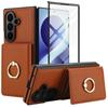 For Samsung Galaxy Z Fold 8 Ultra Fold 7 6 5 4 3 Case, Flip Wallet Case with Card Holder Magnetic Closure Shockproof Kickstand