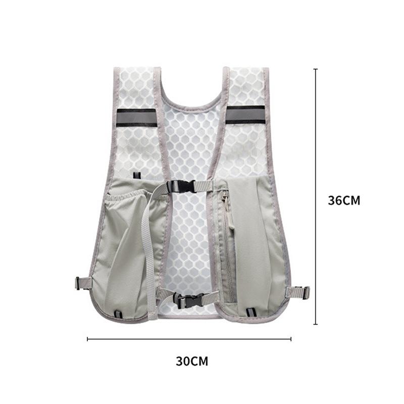 For Biking Running Storage Vest Lightweight Running Vest Reflective Hydration Water Chest Pack With Phone Storage Pocket