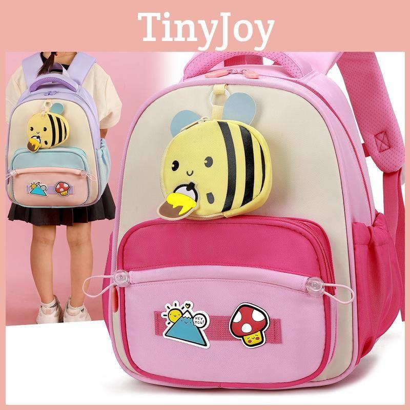 Kids School Bag With Cartoon Bee Design And Lightweight Nylon For Preschool