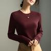 Black Crew Neck Bottoming Shirt Women's Summer and Autumn New Inner with Early Autumn Modal Cotton Slim Top
