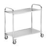 Stainless Steel Two-Tier Mobile Dining & Serving Cart