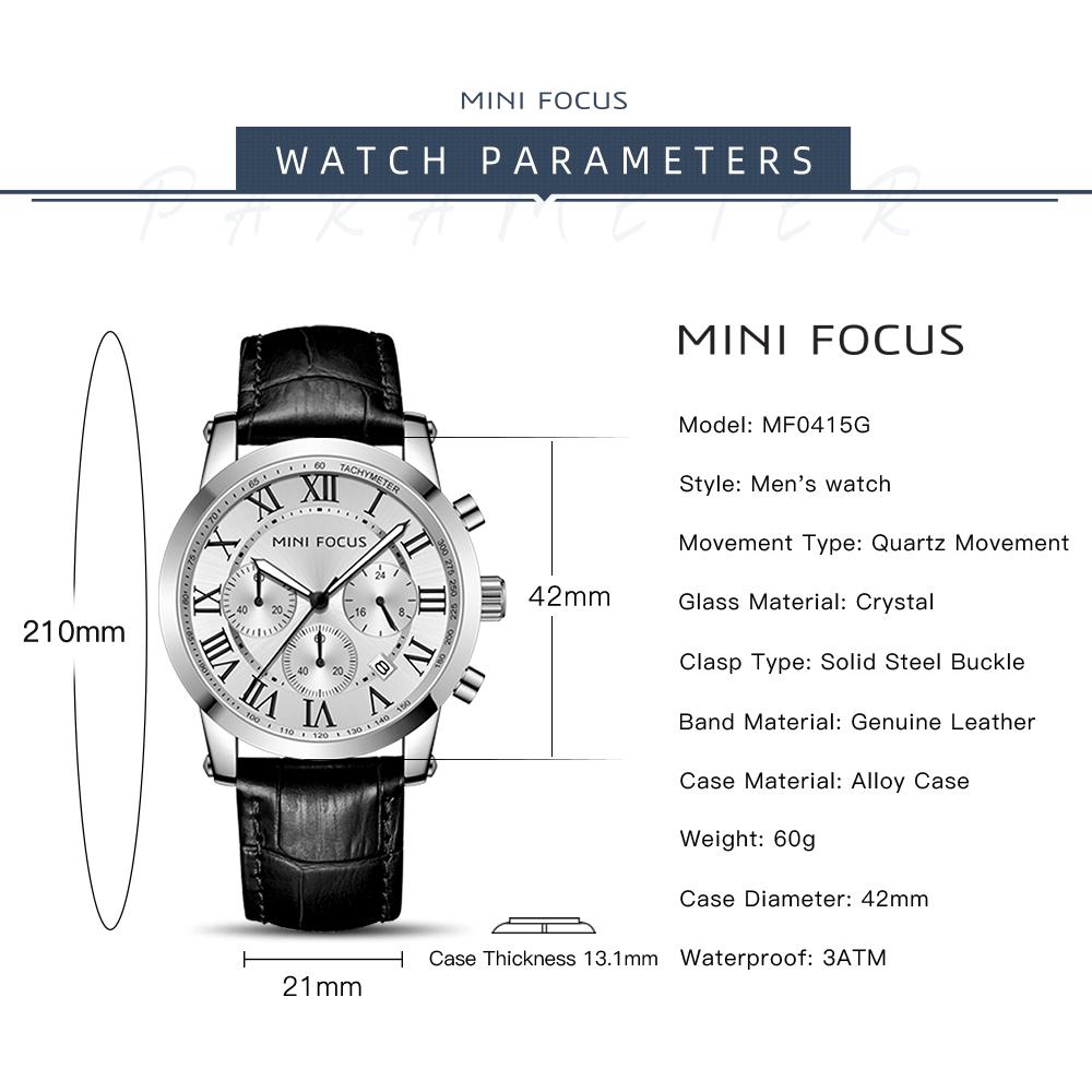 Top Luxus mit Box MINI FOCUS Markenuhr Herrenuhr wasserdicht Freizeit Casual Herrenuhr Quarzuhren