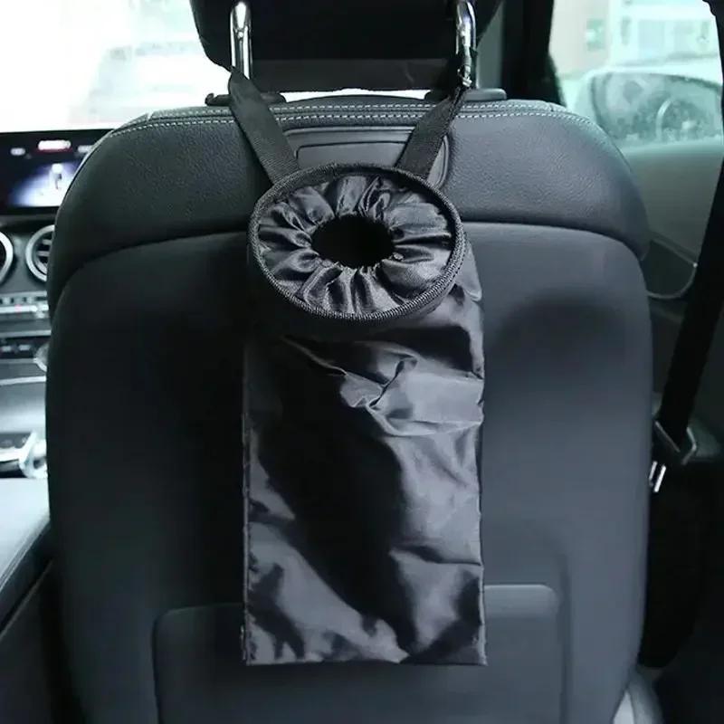 

Universal Car Headrest Garbage Bag - Waterproof Trash Can with Adjustable Straps for Back Seat, Leakproof Travel Litter Bag