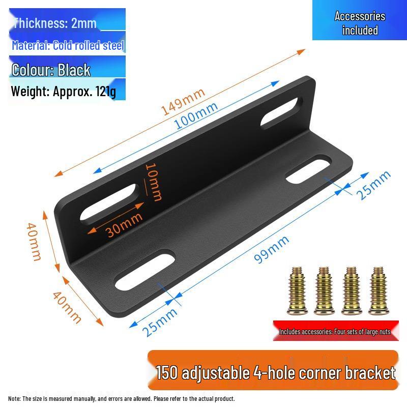 Thickened Large Triangle Soft Bed Corner Bracket - Right Angle Fixed Iron Frame Support
