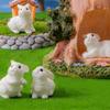 Cute Cartoon Rabbit Resin Ornaments Home Decoration Kawaii Animal Bunny Room Desk Decoration Miniature Figurine Gift Crafts