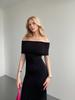 European & American Women's One-Shoulder Slit Evening Gown - Mature Style Long Summer Dress