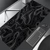 Black White Contour Line Gaming Mouse Pad Waterproof Nonslip Desk Mat