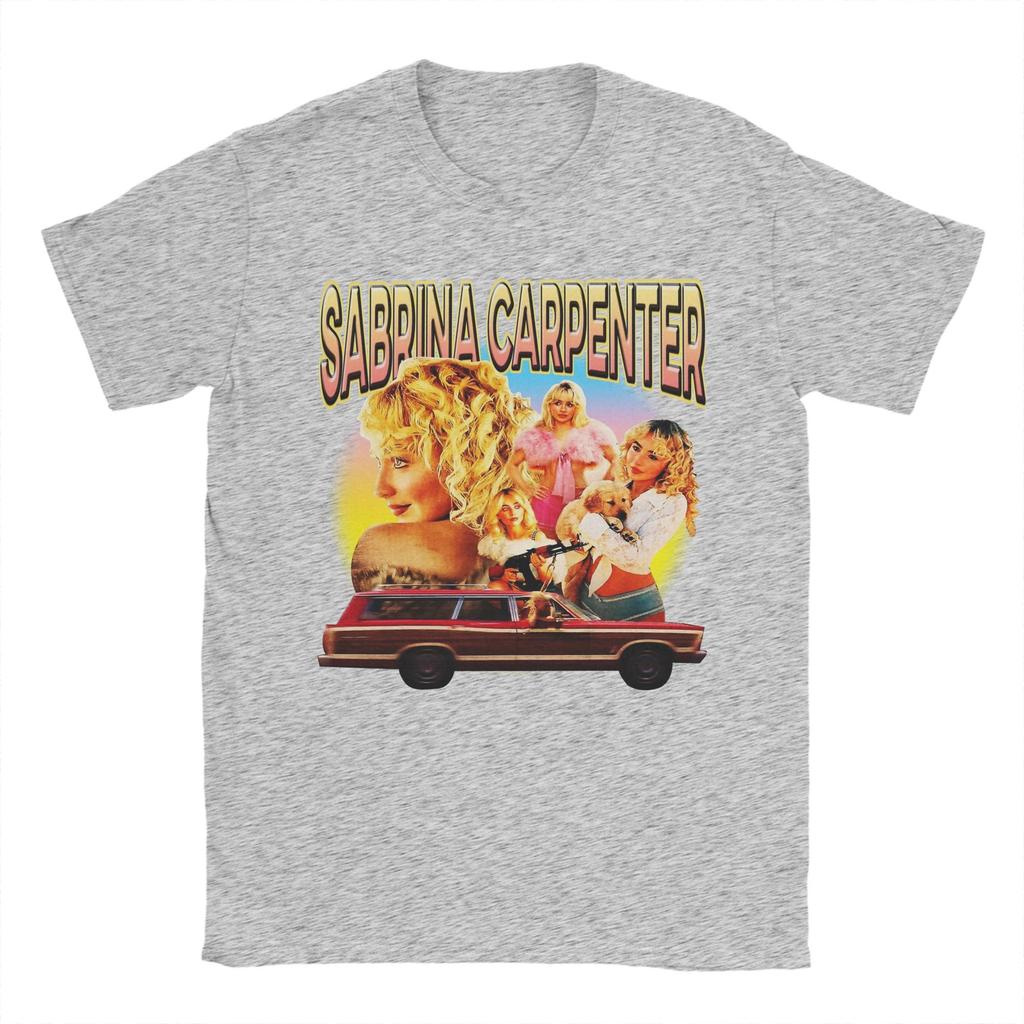 Men's Sabrina Carpenter T Shirt  100% Cotton Clothes Vintage Short Sleeve O Neck Tees Classic T-Shirts