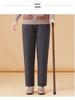 Mom's Plus Velvet Warm Cotton Pants for Middle-Aged and Elderly Women - Large Size, Loose-Fit, Suitable for Spring, Autumn, and Winter.