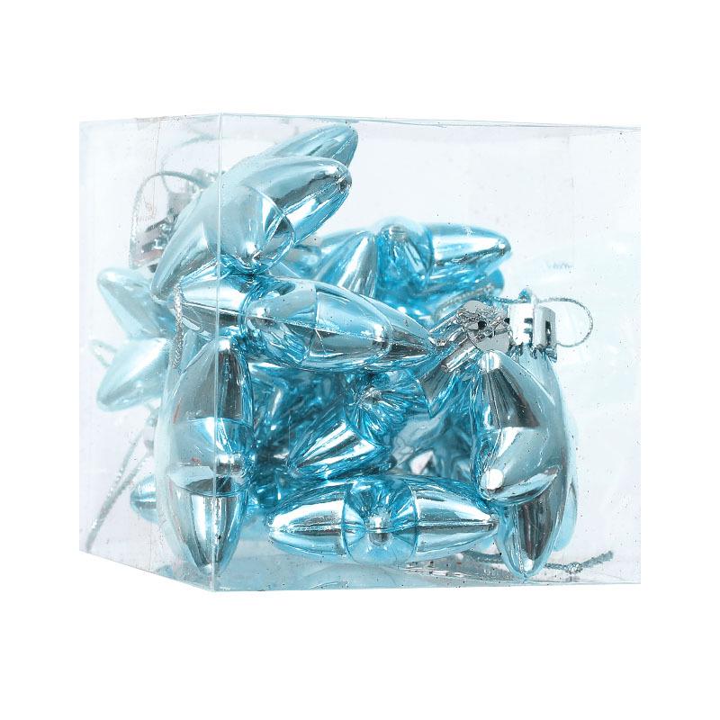 New Christmas Tree Ornaments - Electroplated 5cm Hexagonal Stars, Set of 12. 5cm 12pcs