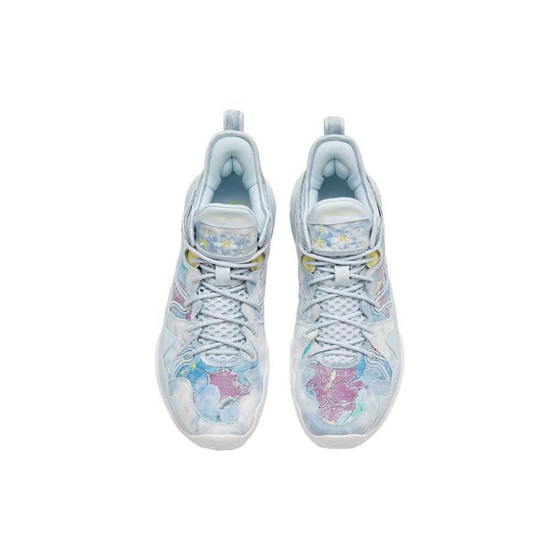 Anta Berserk 4 Pro 520 Cushioning Anti-Slip And Wear-Resistant Mid-Top Basketball Shoes Blue Sneakers 112321111-2