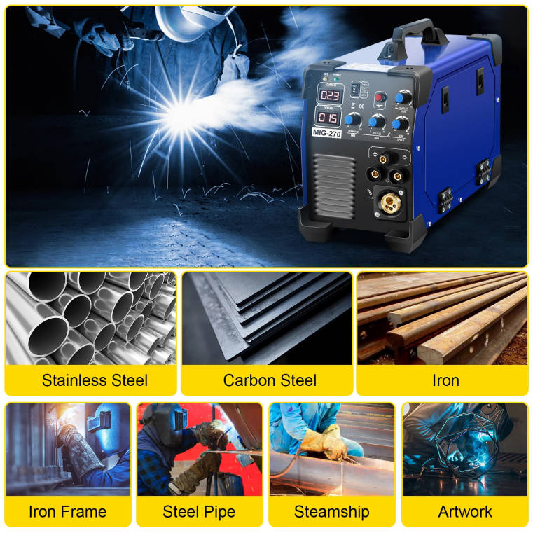 Spawarka Kombinowana 3 w 1 MIG/MMA/ TIG-200 Spawarka Inwertorowa 200A Kombinowana Zgrzewarka Punktowa Stal i Żelazo Aluminium Naprawa