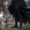White Resin Feather Skull Head Walking Cane Fashion Decorative Steel Stick Gentleman Elegant Cosplay Cane Knob Crosier 97cm