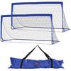 Set of 2 Football Goal Net 6 X 3 Ft Foldable Outdoor Sport Training Teens Adults Football with Carrying Bag Blue